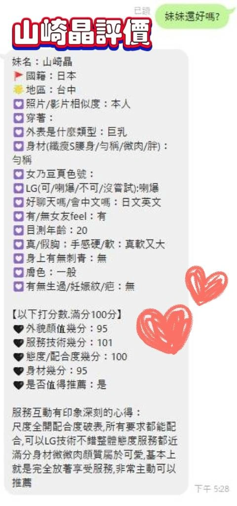 台中外送茶-山崎晶/160/55/21/E